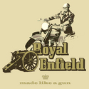 Black Rebel Royal Enfield Gun T-shirt Sand