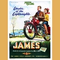 James 197 Motorcycle Advertising Poster