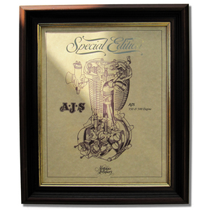 AJS 350-500 Gold Leaf Limited Edition Engine Drawing