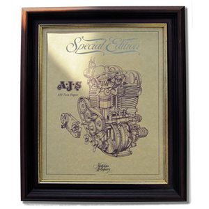 AJS 650 TWIN Gold Leaf Limited Edition Engine Drawing