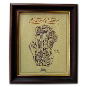 AJS R7 350 Gold Leaf Limited Edition Engine Drawing