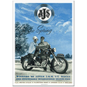 AJS in Spring Motorcycle Advertising Poster