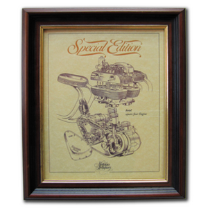 ARIEL Square Four Gold Leaf Limited Edition Engine Drawing