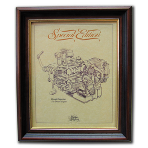 BROUGH SUPERIOR Gold Leaf Limited Edition Engine Drawing