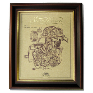 BSA 500-650 Gold Leaf Limited Edition Engine Drawing