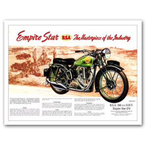 BSA Empire Star 500 Advertising Poster