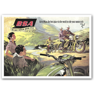 BSA Isle of Man Advertising Poster