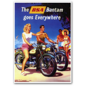 BSA bantam Motorcycle Advertising Poster