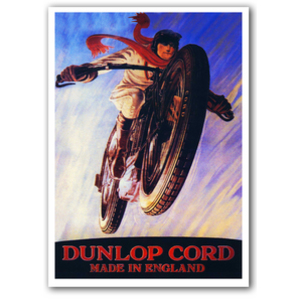 Dunlop Vintage Motorcycle Poster