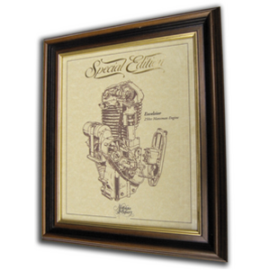 Excelsior 250cc Manxman Gold Leaf Limited Edition Engine Drawing