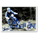 FN Motorcycle Advertising Poster Blue