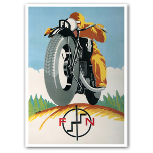 FN Motorcycle Advertising Poster