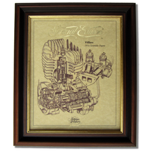 GREEVES 197 Gold Leaf Limited Edition Engine Drawing