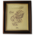 GREEVES 250 Gold Leaf Limited Edition Engine Drawing