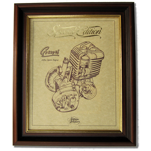 GREEVES 250 Gold Leaf Limited Edition Engine Drawing