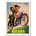 Gilera Motorcycle Races Vintage Poster