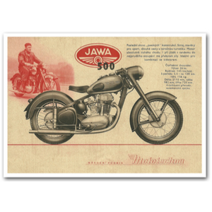 JAWA 500 Vintage Motorcycle Poster