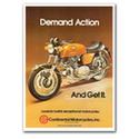 LAVERDA Action Motorcycle Vintage Poster