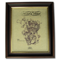 Limited Edition Gold Leaf Classic Motorcycle Engine Drawings