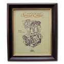 NORTON COMMANDO Gold Leaf Limited Edition Engine Drawing