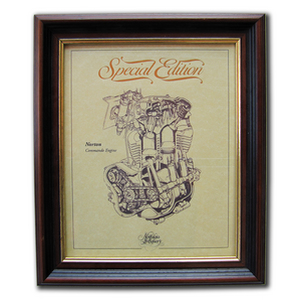 NORTON COMMANDO Gold Leaf Limited Edition Engine Drawing