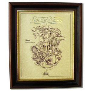 NORTON DOMINATOR Gold Leaf Limited Edition Engine Drawing