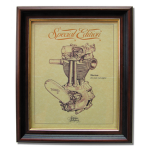 NORTON OHV PUSH ROD Gold Leaf Limited Edition Engine Drawing