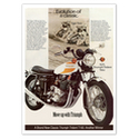 New Triumph Trident T160 Vintage Motorcycle Poster