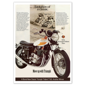 New Triumph Trident T160 Vintage Motorcycle Poster