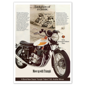 New Triumph Trident T160 Vintage Motorcycle Poster