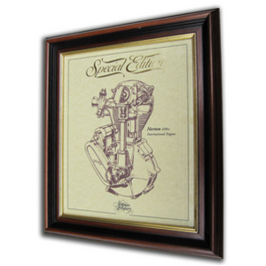 Norton 490cc International Gold Leaf Limited Edition Engine Drawing