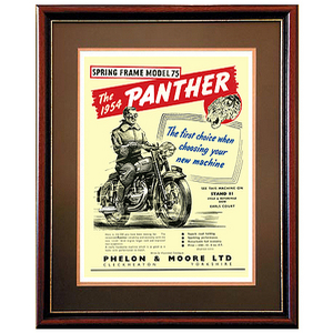 Panther Motorcycle Advertising Poster