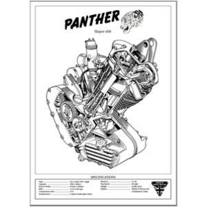 Panther Sloper 600 Engine Spec Poster