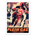Plein-Gaz Vintage Motorcycle Poster