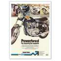 Powerbred Triumph Trident T150 Vintage Motorcycle Poster