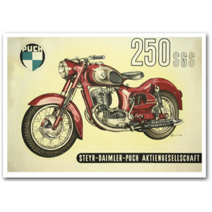 Puch 250 Vintage Motorcycle Poster