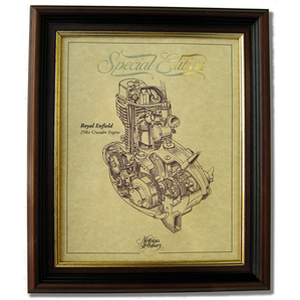 ROYAL ENFIELD Gold Leaf Limited Edition Engine Drawing