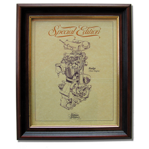 RUDGE ULSTER Gold Leaf Limited Edition Engine Drawing