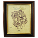 SCOTT 350 Gold Leaf Limited Edition Engine Drawing