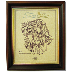 SCOTT 350 Gold Leaf Limited Edition Engine Drawing