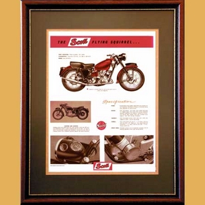 Scott Two Stroke Twin Advertising Poster