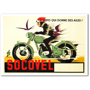 Socovel Motorcycle Races Vintage Poster