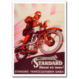 Standard Cycles Motorcycle Vintage Poster