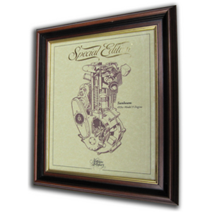 Sunbeam 493cc Model 9 Gold Leaf Limited Edition Engine Drawing