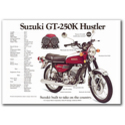 Suzuki GT-250K-HUTLER Vintage Motorcycle Poster