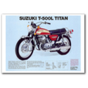 Suzuki T-500L Titan Vintage Motorcycle Poster