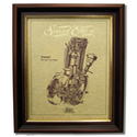 TRIUMPH 200 TIGER CUB Gold Leaf Limited Edition Engine Drawing