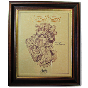 TRIUMPH SPEED TWIN Gold Leaf Limited Edition Engine Drawing