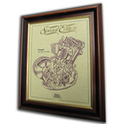 Triumph 1953 Tiger Cub 200cc Gold Leaf Limited Edition Engine Drawing