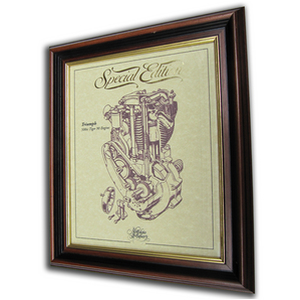 Triumph 500cc Tiger 90 Gold Leaf Limited Edition Engine Drawing